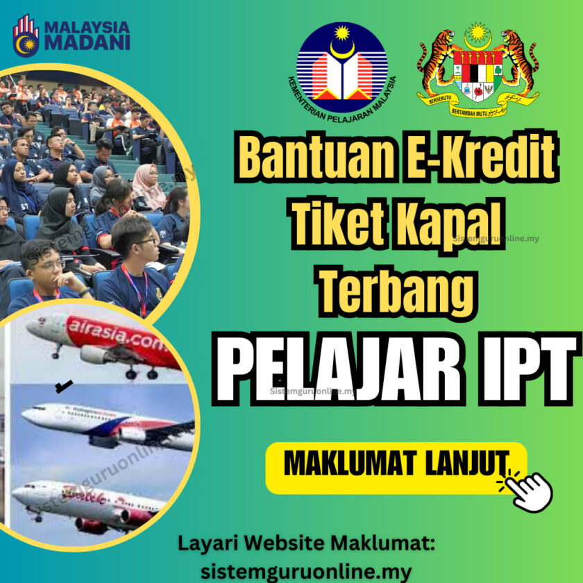 Cara Mohon Bantuan E Kredit Tiket Kapal Terbang Pelajar Ipt Ke Sabah