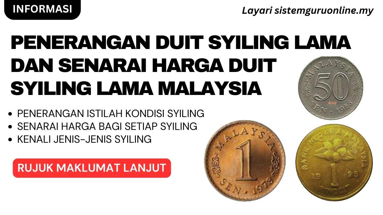 Penerangan Duit Syiling Lama Dan Senarai Harga Duit Syiling Lama Malaysia