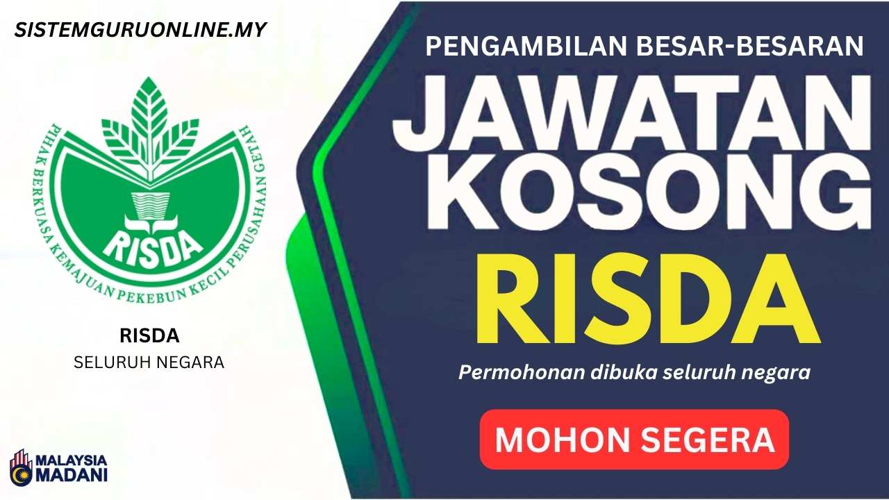 Pengambilan Besar-Besaran Jawatan RISDA Mac 2024