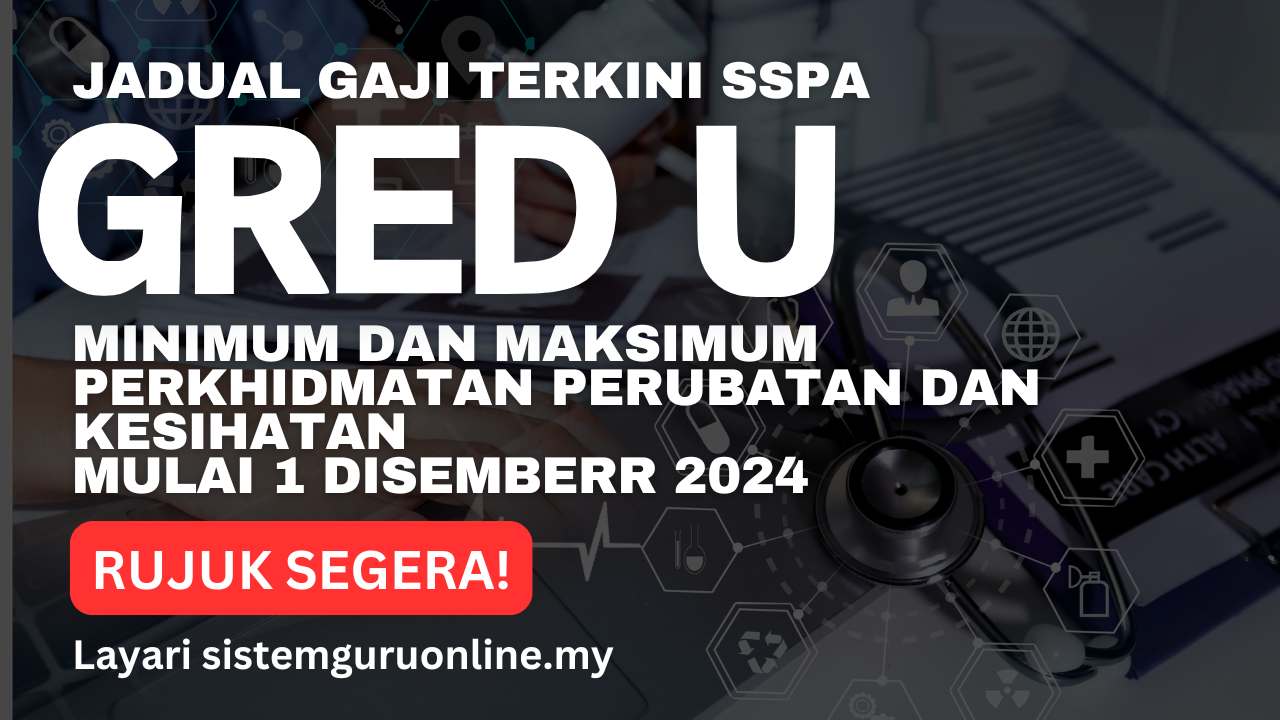 Jadual Gaji Gred U Sspa Terkini Minimum Dan Maksimum Perkhidmatan