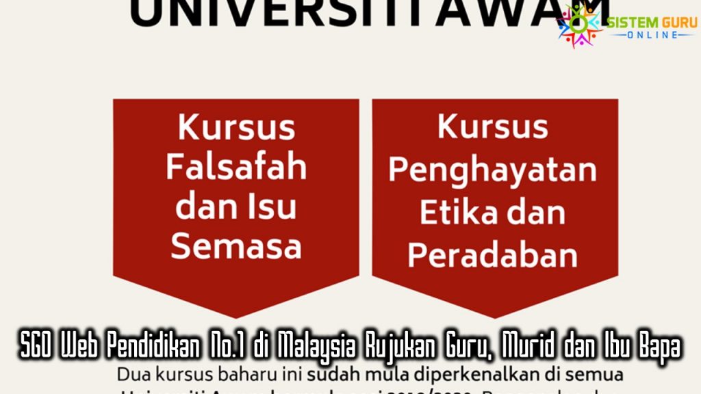 Dua Kursus Wajib Universiti Awam (UA) yang Baharu