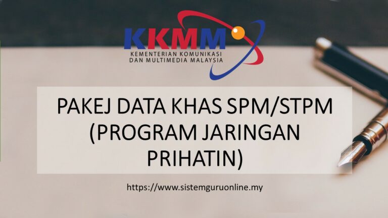 PAKEJ DATA KHAS SPM/STPM (PROGRAM JARINGAN PRIHATIN)