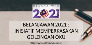 BELANJAWAN 2021 | INISIATIF KERAJAAN UNTUK MEMPERKASAKAN GOLONGAN OKU BELANJAWAN 2021 | INISIATIF KERAJAAN UNTUK MEMPERKASAKAN GOLONGAN OKU