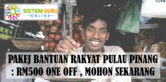 OFFICIAL PAKEJ BANTUAN RAKYAT PULAU PINANG : RM500 ONE OFF , MOHON SEKARANG