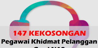 147 KEKOSONGAN PEGAWAI KHIDMAT PELANGGAN GRED N19