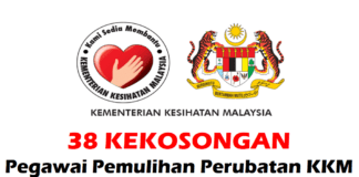 Official 38 Kekosongan Pegawai Pemulihan Perubatan KKM 38 KEKOSONGAN PEGAWAI PEMULIHAN PERUBATAN KKM