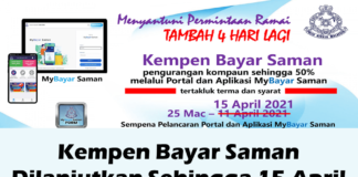 WOW! Kempen Bayar Saman Dilanjutkan Sehingga 15 April Kempen Bayar Saman Dilanjutkan Sehingga 15 April