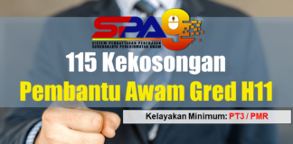 115 Kekosongan Pembantu Awam Gred H11 Official 115 Kekosongan Pembantu Awam Gred H11