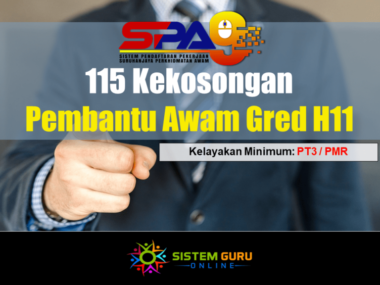 115 Kekosongan Pembantu Awam Gred H11 Official