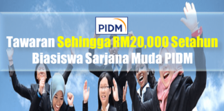 Tawaran Sehingga 20,000 Setahun Biasiswa Ijazah Sarjana Muda PIDM