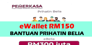 eWallet RM150 Bantuan Prihatin Belia