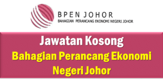 Jawatan Kosong Bahagian Perancang Ekonomi Negeri Johor