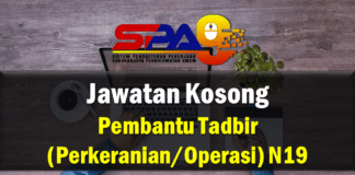 Jawatan Kosong Pembantu Tadbir (Perkeranian/Operasi) N19 Effective Mei 2021 Jawatan Kosong Pembantu Tadbir Perkeranian/Operasi N19