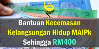 Bantuan Kecemasan Kelangsungan Hidup MAIPk Sehingga RM400