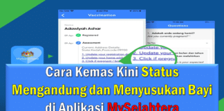 Cara Kemas Kini Status Mengandung dan Menyusukan Bayi di Aplikasi MySejahtera