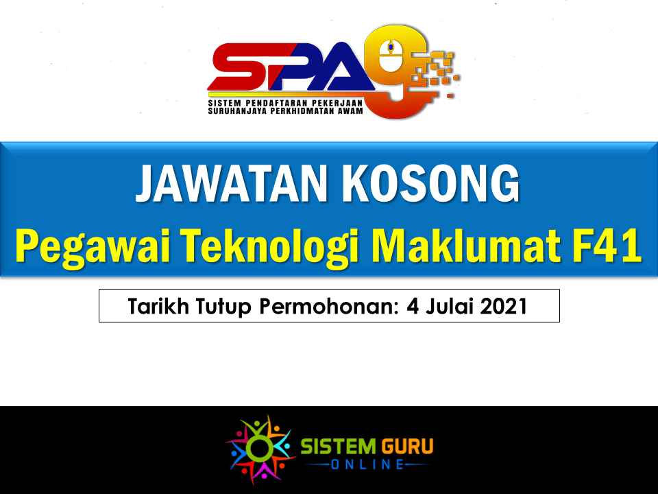 Jawatan Kosong Pegawai Teknologi Maklumat F41