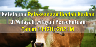 Ketetapan Pelaksanaan Ibadah Korban di Wilayah-wilayah Persekutuan Tahun 1442H/2021M