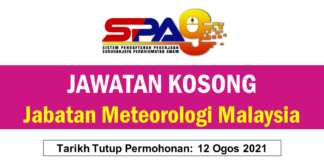 Jawatan Kosong Jabatan Meteorologi Malaysia