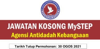 Jawatan Kosong MySTEP Agensi Antidadah Kebangsaan Effective Ogos 2021 Jawatan Kosong MySTEP Agensi Antidadah Kebangsaan