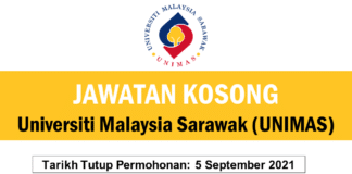 Jawatan Kosong Universiti Malaysia Sarawak (UNIMAS)