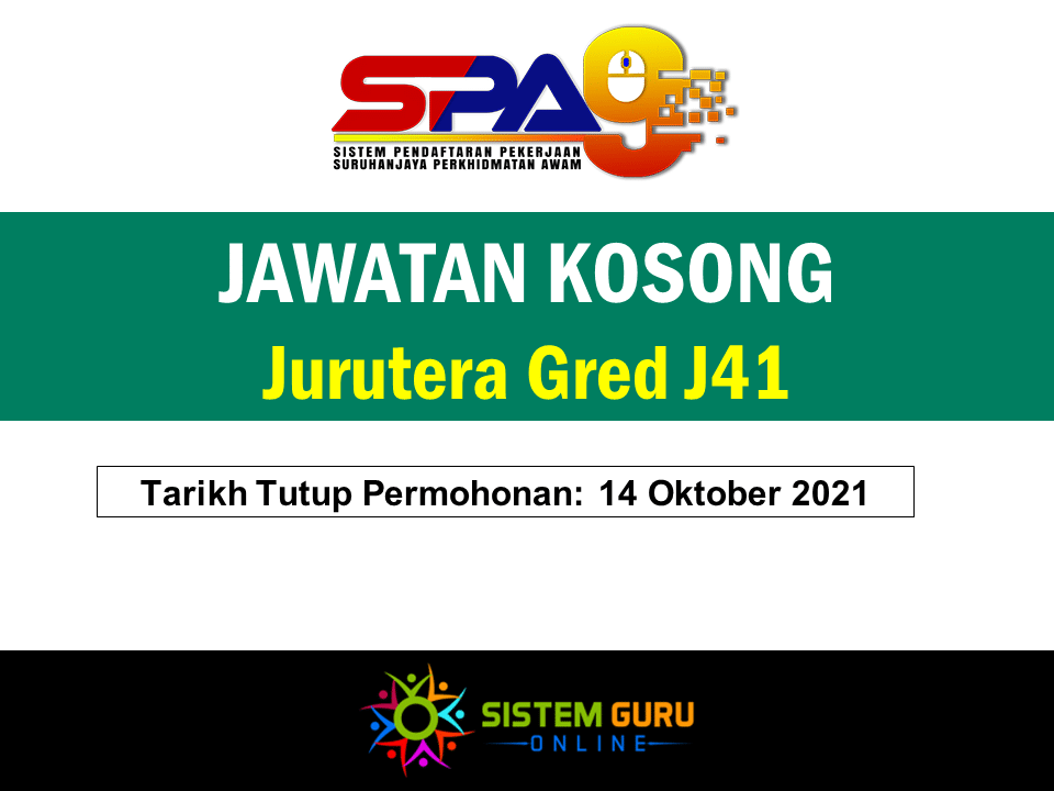 Jawatan Kosong Jurutera Gred J41