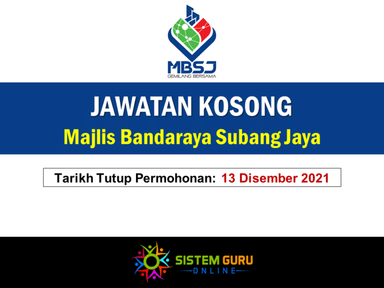 Jawatan Kosong Majlis Bandaraya Subang Jaya 2021