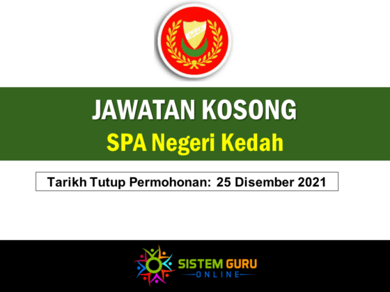 Jawatan Kosong SPA Negeri Kedah 2021 Official