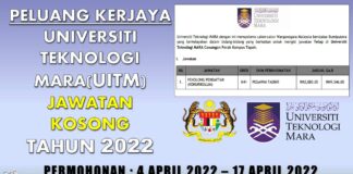 JAWATAN KOSONG UITM 2022