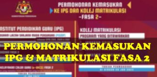 PERMOHONAN KEMASUKAN FASA 2 MATRIKULASI DAN IPG 2022/2023