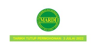 Jawatan Kosong MARDI Institut Penyelidikan Dan Kemajuan Pertanian Tahun 2022 jawatan kosong mardi