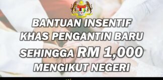 Bantuan Pengantin Baru Sehingga RM 1,000 Mengikut Negeri