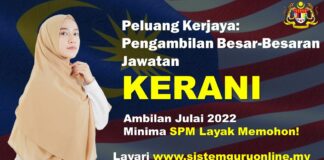 Pengambilan Besar-besaran Jawatan Kerani Seluruh Malaysia Effective Julai 2022