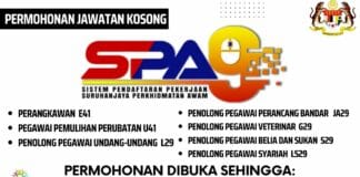 Jawatan Kosong SPA Effective Bulan September 2022