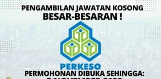 Official Jawatan Kosong di PERKESO Tahun 2022 Buka Permohonan Sehingga 5 November 2022