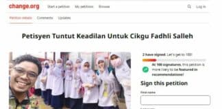 1 Petisyen Untuk Cikgu Mohd Fadhli Salleh | Rakyat Malaysia Tuntut Keadilan Untuk Sistem Pendidikan Negara