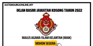 Jawatan Kosong Di Majlis Agama Islam Kelantan (MAIK) Tahun 2022