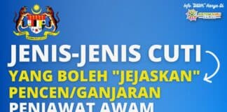 Jenis-Jenis Cuti Yang Boleh "Jejaskan" Pencen/Ganjaran