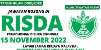 Jawatan kosong risda 2022