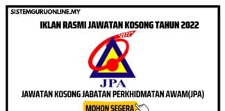 Jawatan Kosong Di Jabatan Perkhidmatan Awam(JPA) Bulan Disember 2022 Jawatan Kosong Di Jabatan Perkhidmatan Awam