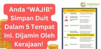 Anda WAJIB Simpan Duit Dalam 5 Tempat Ini. Dijamin Oleh Kerajaan! Anda WAJIB Simpan Duit Dalam 5 Tempat Ini. Dijamin Oleh Kerajaan!
