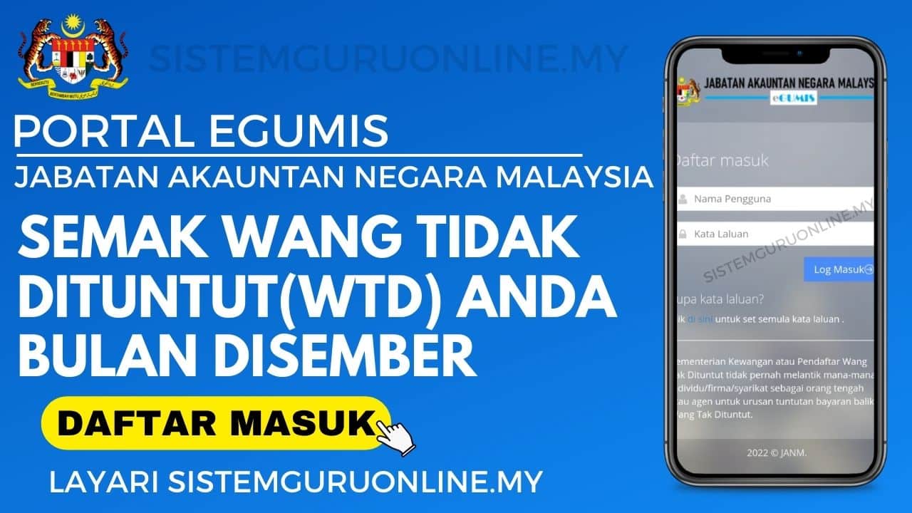 Semak Wang Tidak Dituntut(WTD) Bulan Disember Anda Segera