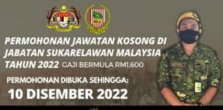 Permohonan Jawatan Kosong Di Jabatan Sukarelawan Malaysia Tahun 2022