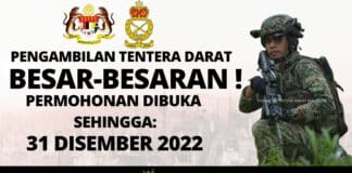 Terkini : Pengambilan Besar-Besaran Tentera Darat Malaysia (TD) Ambilan Tahun 2023 | Mohon Segera!