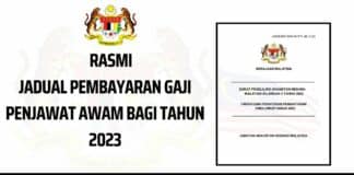 OFFICIAL JADUAL PEMBAYARAN GAJI PENJAWAT AWAM 2023 RASMI : JADUAL PEMBAYARAN GAJI PENJAWAT AWAM BAGI TAHUN 2023