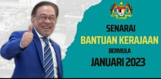 Bantuan kerajaan 2023 Mengikut Senarai