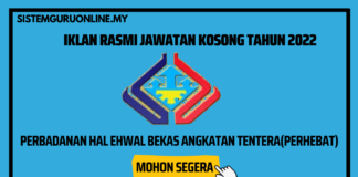 Jawatan Kosong Di Perbadanan Hal Ehwal Bekas Angkatan Tentera PERHEBAT Effective Bulan Disember