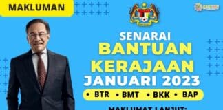 Senarai Bantuan Kerajaan Januari 2023, Semak Kelayakan Anda!