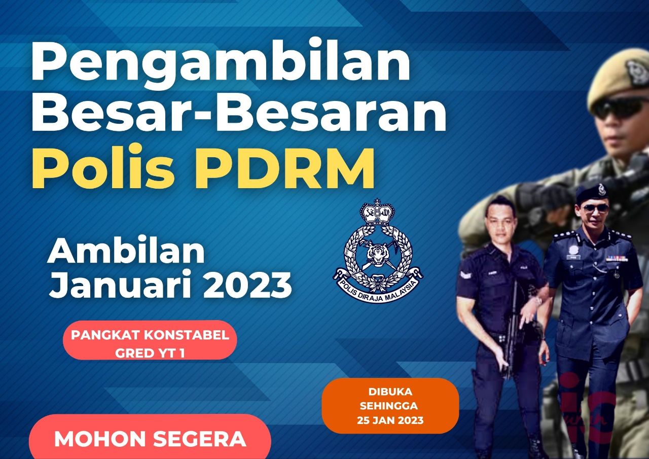 Pengambilan Konstabel Polis Gred YT1 PDRM Tahun 2023