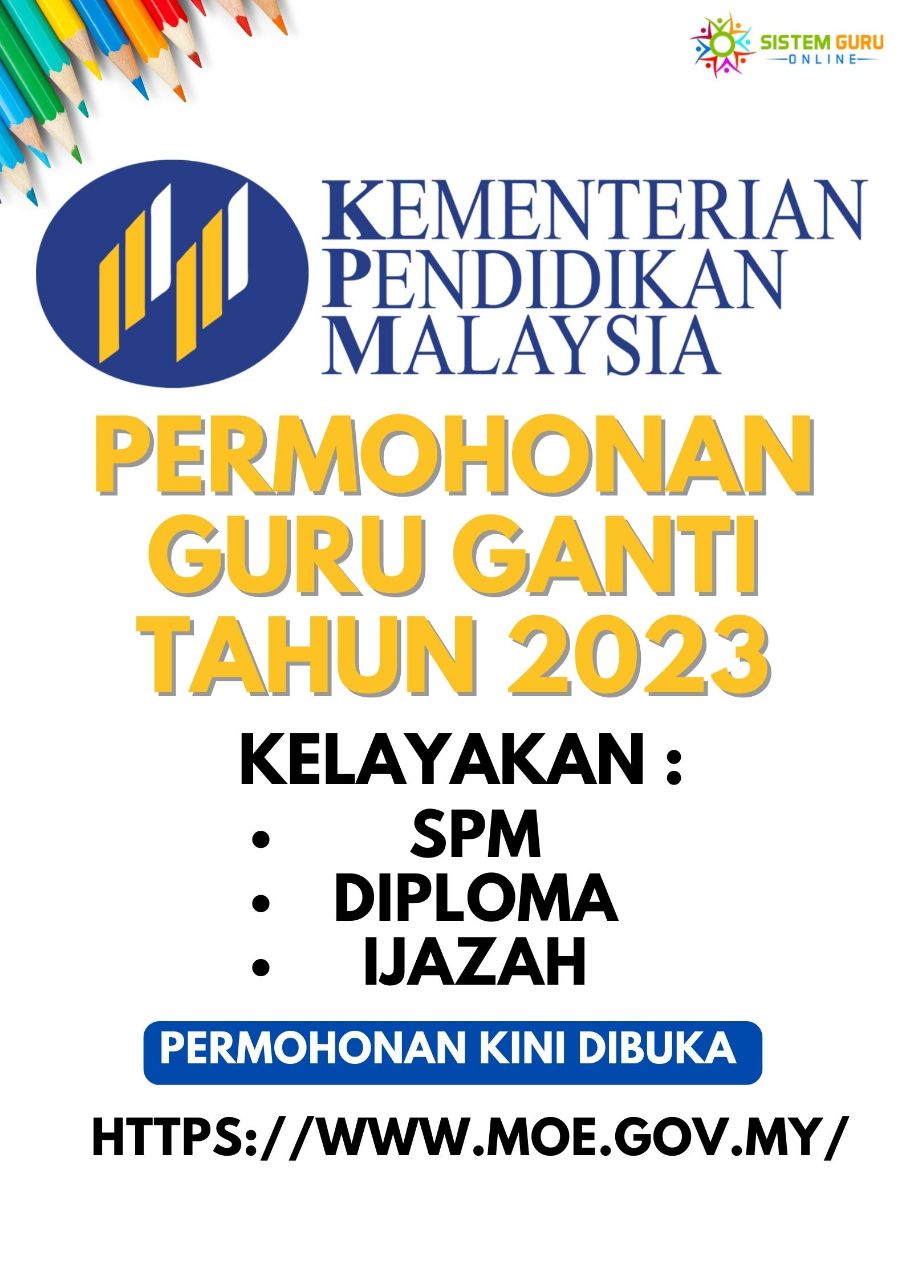 Permohonan Jawatan Guru Ganti Tahun 2023