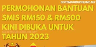 Permohonan Bantuan SMIS RM150 & RM500 Kini Dibuka Tahun 2023